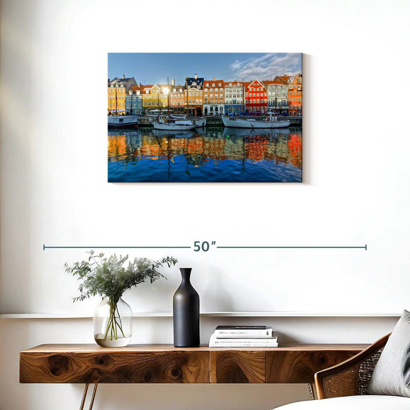 Canal Marchelle Nyhavn en Europe, H 20 po x l 30 po