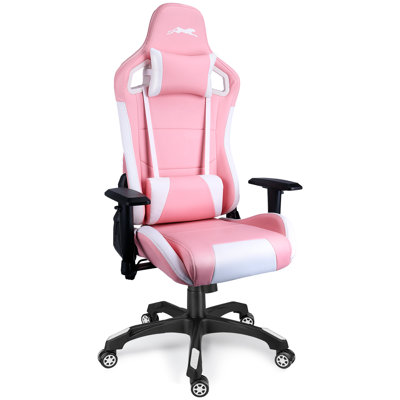 Fauteuil de jeu de course inclinable, inclinable et ergonomique Inbox Zero