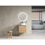Meuble-lavabo mural 24 po avec lavabo d'art en céramique et porte à fermeture en douceur, emballage KD, contreplaqué