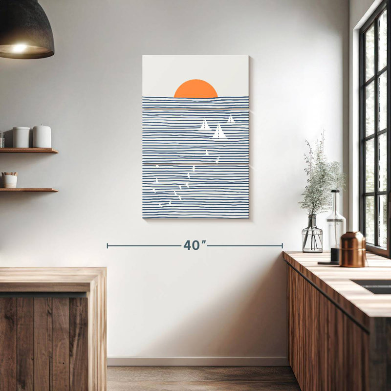 Three white sails Aletra, H 38 po x l 24 po