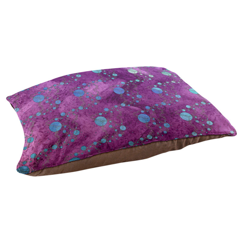 Coussin d'extérieur pour chien Byrge Planets Stars, Moyen (H 18 po x l 28 po x P 9,5 po), Rose