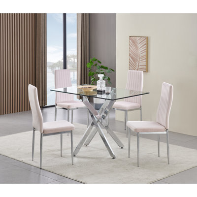 Rexel Dining Table + 4 Monza Chairs Gryvlv