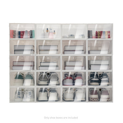 20 Pairs Stackable Shoe Storage Box
