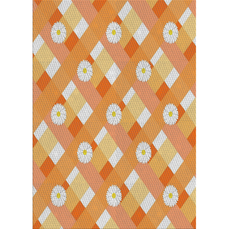 Tapis de la surface orange en laine touffeté à la main Claytor