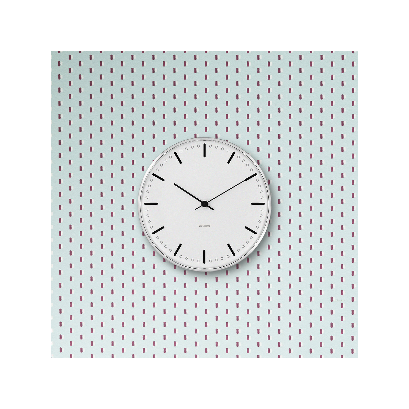 City Hall Metal Wall Clock, Small