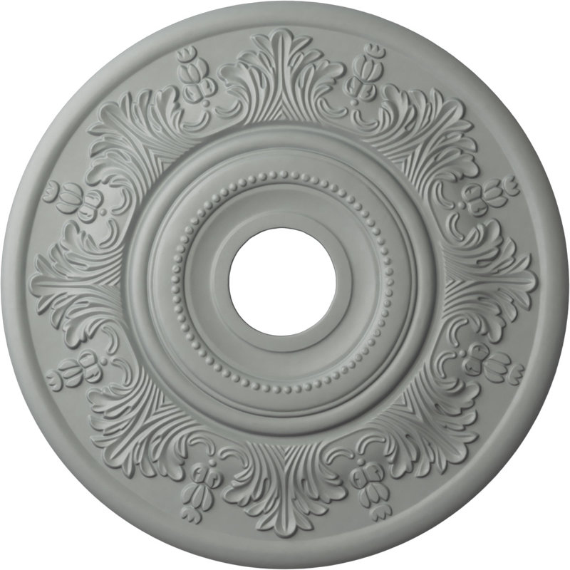 Médaillon de plafond 20 po x P 3 1/2 po x P 1 1/2 po (convient aux auvents jusqu'à 6 1/2 po), Avec une couche d'apprêt
