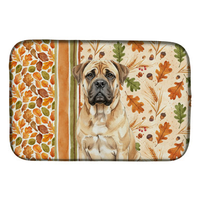 Bullmastiff Heirloom Fall Dish Drying Mat