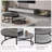 31.5/23.7 Inches 2-Piece Round Nesting Coffee Tables – Walnut Wood Top with Black Metal Legs-2049318908
