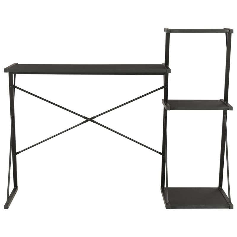 Alexandre Metal Base Writing Desk, Black, Black