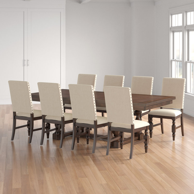 Donnellson 8 - Person Extendable Trestle Dining Set, Beige