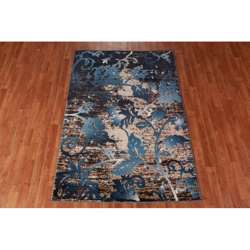 Transitional Oriental Foyer Rug 4x6
