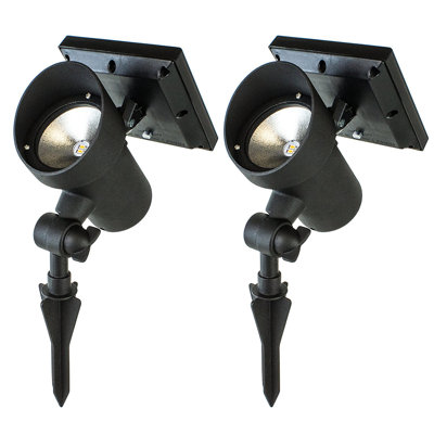 Black Low Voltage Battery Powered Integrated LED Metal Spot Light Pack