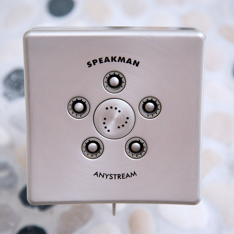 Kubos Anystream 1.75 GPM Adjustable Shower Head, Brushed Nickel