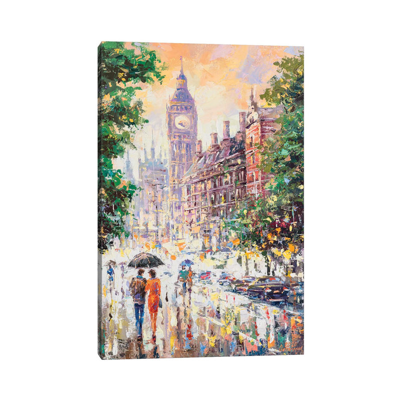 " London " by Andrej Ostapchuk Painting Print, 40'' H x 26'' W x 1.5'' D
