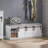 White Rustic Style Storage Bench with Sliding Barn Doors and Padded Seat Cushion