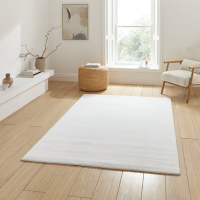 Snug area rug Machine Woven White