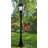 Solus 6ft. Surface Mount Lamp Post with Convenience Outlet, Dusk-to-Dawn Sensor, and Decorative Base Cover