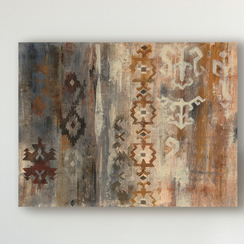«Southwest Design II», reproduction de peinture à l'acrylique sur toile tendue, H 14 po x l 19 po x P 2 po
