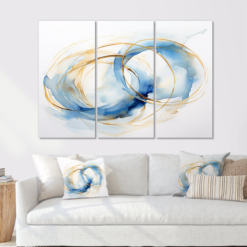 Oaklynn - ensemble d'impression d'art abstrait, Toile tendue, H 40 po x l 60 po x P 1 po
