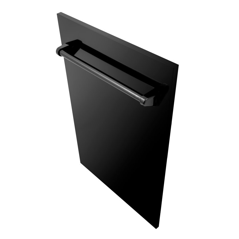 ZLINE 18" Tallac Series 3rd Rack Top Control Dishwasher with Stainless Steel Tub, 51dBa, Black Stainless Steel