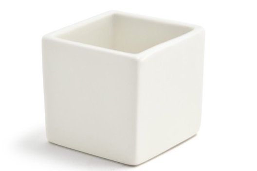 Toile carrée 3 oz. Ramequin, Blanc euro