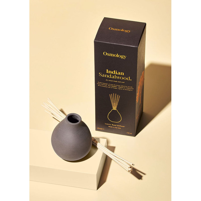 Diffuseur de roseaux indien en bois de santal - Poivre framboise et Tonka
