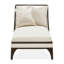 Paris Chic Armless Chaise - Cremini/Espresso