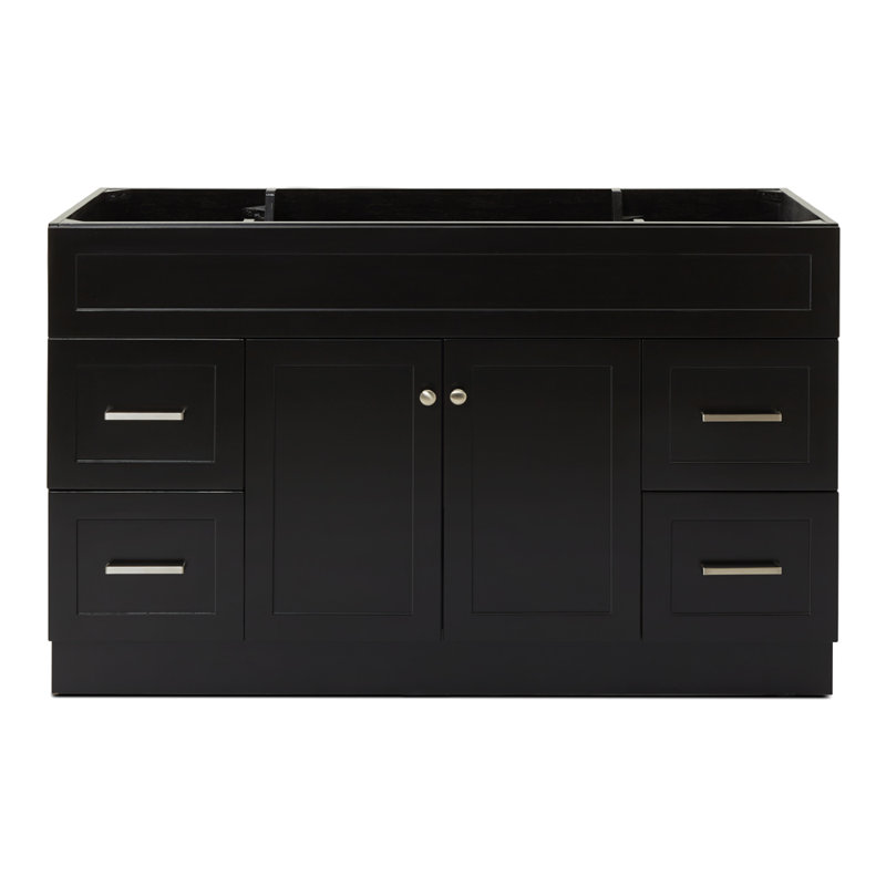 Paulla 54'' Single Bathroom Vanity Base Only, Black