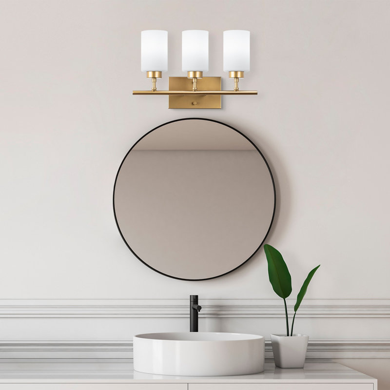 Glam Scandinavian Wall Lamp, Gold Metal Body, 18.1 x 5.9 x 11.0 inches | Glass Cap (Diameter: 3.9 inches, Height: 5.9 inches) | 3 x E27 Socket, Max 40W | Stylish Lighting for Modern Home Decor, IP20 Rated