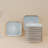 Paros-Aqua Premium Porcelain Miniature Square Plate, Aqua, 4.5x4.5 | Microwave & Dishwasher Safe