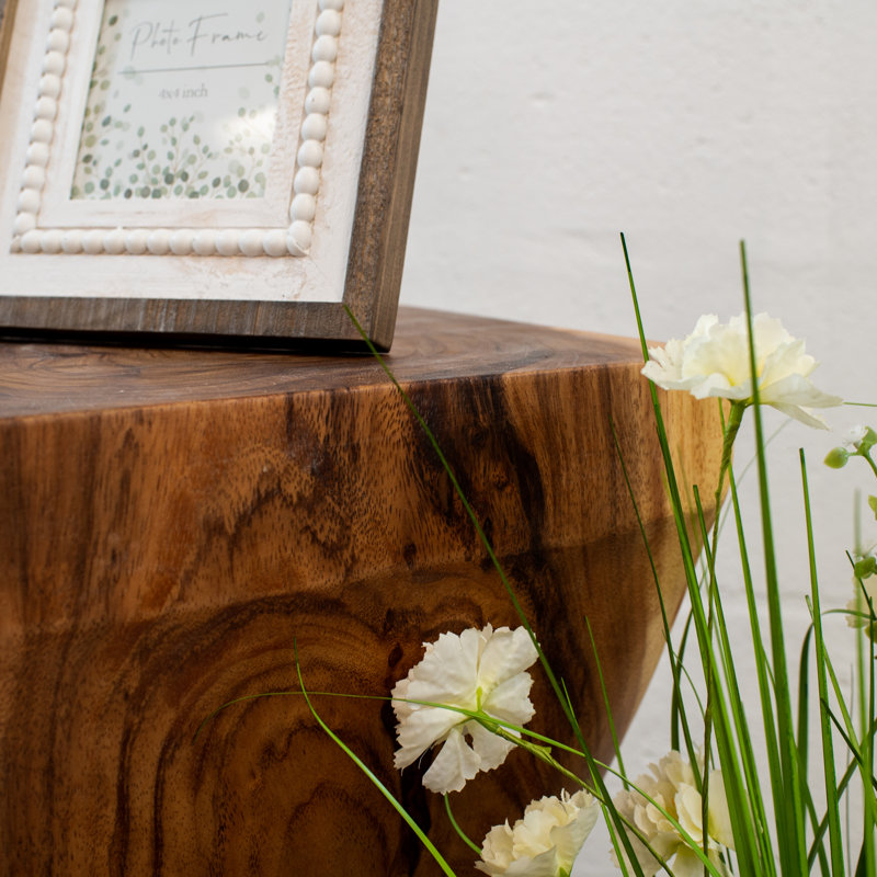 Burruss Solid Wood Tree Stump End Table
