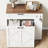 Laundry Hamper Cabinet, Double Laundry Cabinet with 2x11 Gallon Baskets, Pull-Out Laundry Storage Cabinet with 3 Adjustable Shelves, 2 Hooks and Drawer