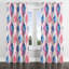 Rideau occultant Boho - rideau Œillet bleu pastel ikat - 1 panneau-381916892-381916890