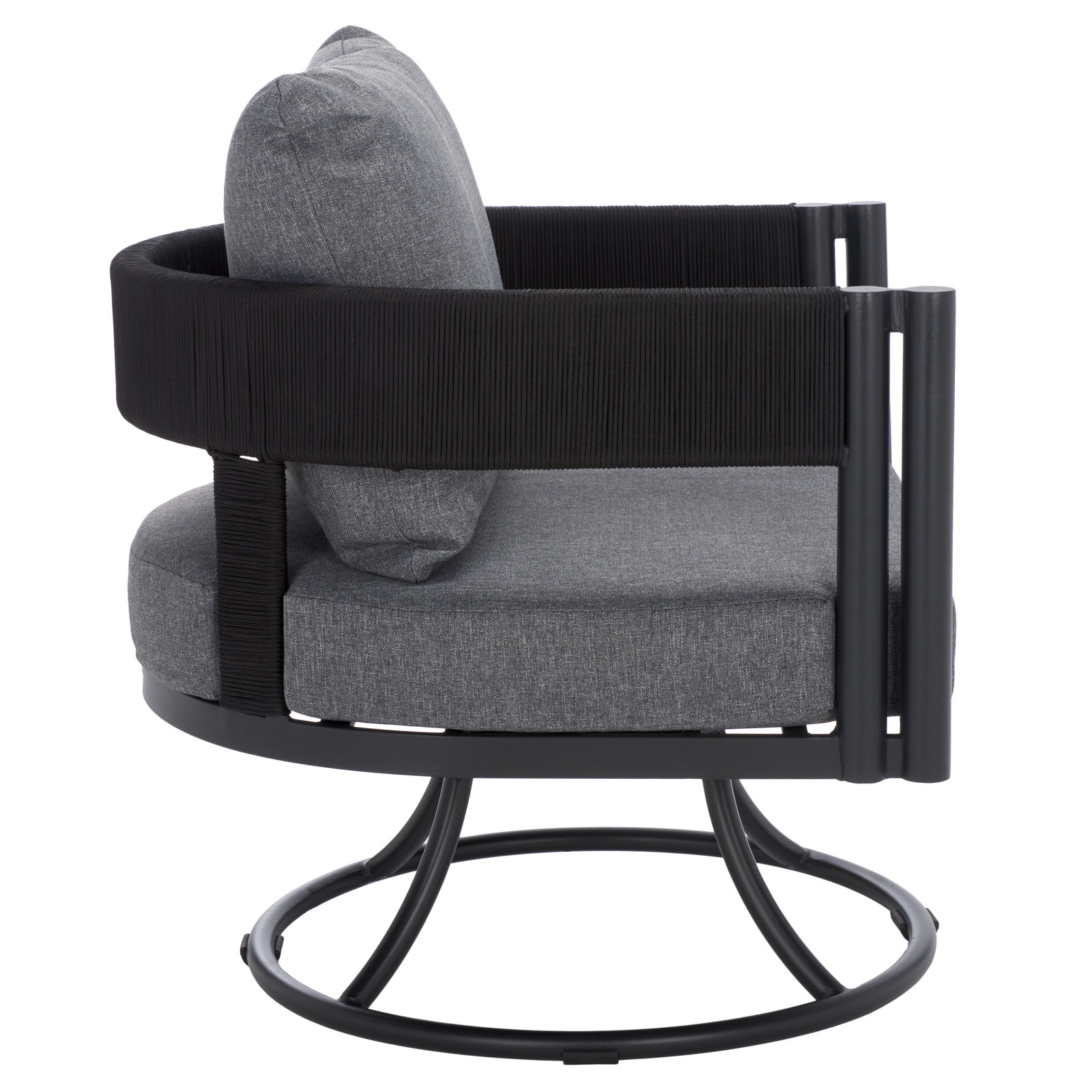 Viola Swivel Patio Lounge Chair, Gray