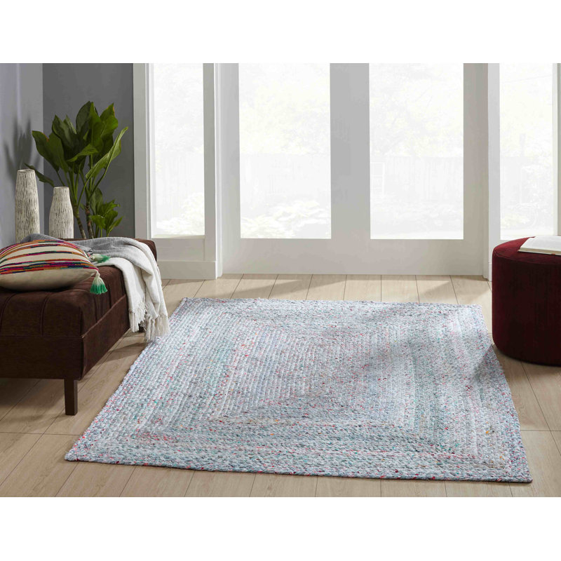 Tapis pastel tressé à la main Artington, Rectangle 5 pi x 7 pi