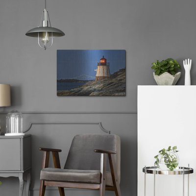 Breakwater Bay 'Castle Hill Lighthouse' by Rick Berk Metal Wall