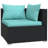 27.6" Wide Square Patio Sofa with Cushions-1708677358-1708677359