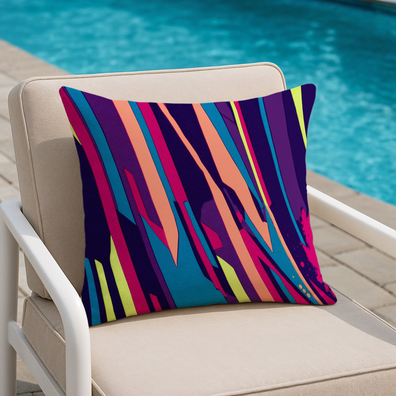 Cyber Glow Indoor And Outdoor Throw Pillow, Square 20"