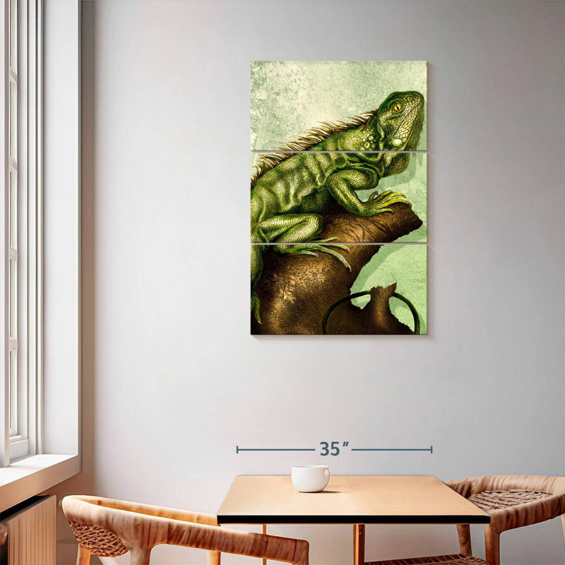 Brampt Iguana, 57" H x 36" W