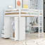 Lit mezzanine en bois avec garde-robe intégré