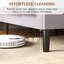 Lit tapissier avec station de charge Grand lit plateforme à lattes en bois avec tête de lit port USB moderne, sans sommier, gris-2085627526-2142175914