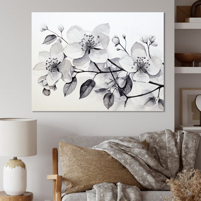 " Grey Minimalism Hydrangea Delight II "