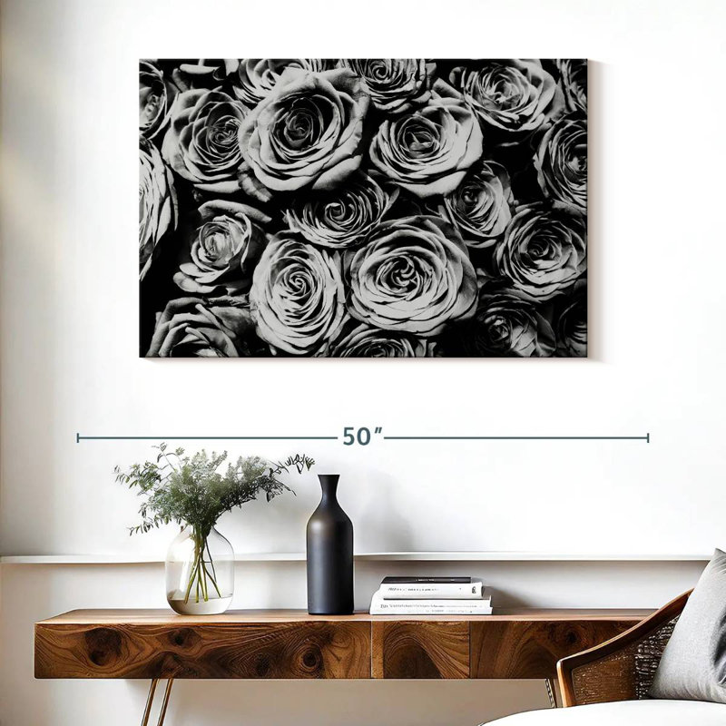 Roses monochromes Harnek, H 26 po x l 39 po