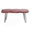 Table basse en bois d'acacia avec pieds en fer