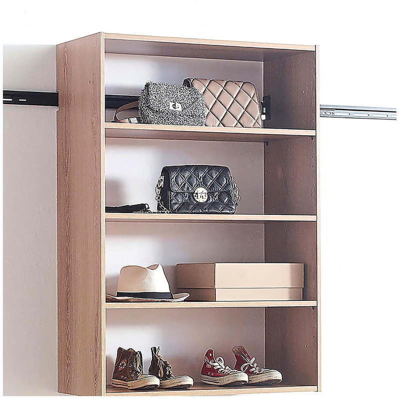 Devi Oak Wall Mounted Wood Closet System