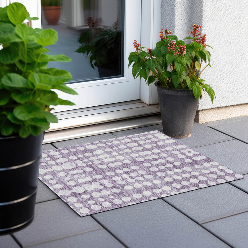 Tapis intérieur / extérieur Chasadee avec envers antidérapant, Rectangle 1 pi 8 po x 2 pi 6 po