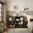  38"H Modern Adjustable Bookcase - Open & Closed Storage, L-Shaped or Straight, for Living Room, Bedroom, Home Office,38"Hx46.7"W*9.4"D-1453112670-1453112667
