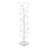 White 19.69" W x 19.69" D x 68.90" H Tree-Like Hat Rack, 35-Tier Metal Boutique Display Stand with Dome-Shaped Holders-1378311737