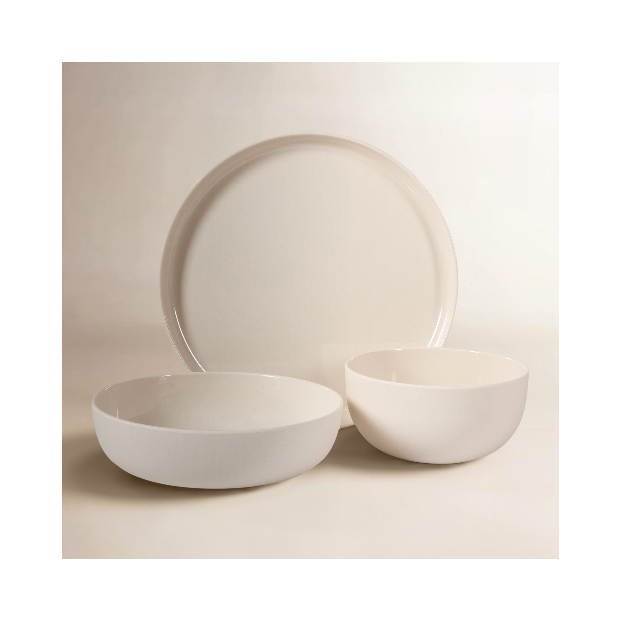 Gibson Home Candy Skies 12 Piece Unbreakable Wheat Straw Melamine Plates and Bowls Dinnerware Set - Outdoor, Camping, & Everyday Use - Matte Exterior/Shiny Interior 