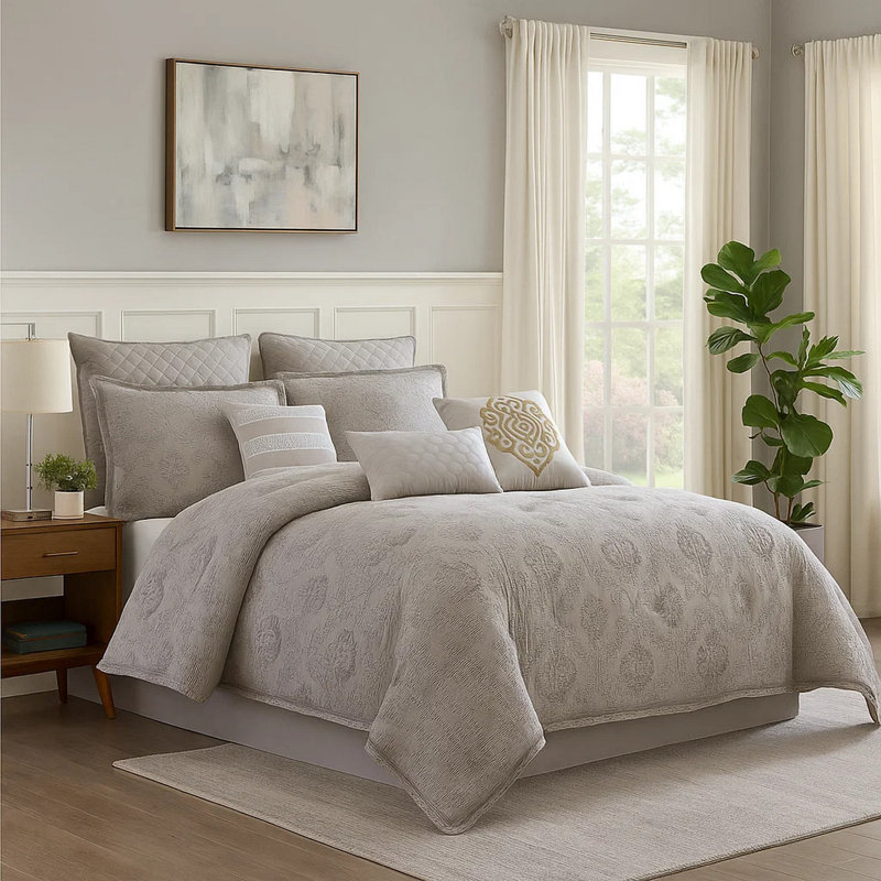  Ensemble d'édredon, Édredon pour très grand lit + 9 pièces supplém